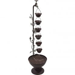 Alpine 11 In. W. X 38 In. H. X 10 In. L. Metal Hanging Cup Fountain