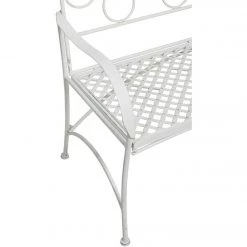 Alpine 45 In. L. White Iron Daisy Bench -Cheap Alpine Shop ItemImage 802787 mw5jbv9gsqsjbhbphtkskp9
