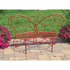 Alpine 61 In. L. Red Iron Butterfly Bench 5 Alpine 61 In. L. Red Iron Butterfly Bench -Cheap Alpine Shop ItemImage 803098 cp5bvmmks9khhbzm3rw8tfj