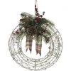 Alpine 10 In. L. X 4 In. W. X 11 In. H. LED Gold Wire Christmas Wreath -Cheap Alpine Shop ItemImage 804304 f6hmcrv9gv9cv7bjscwxw