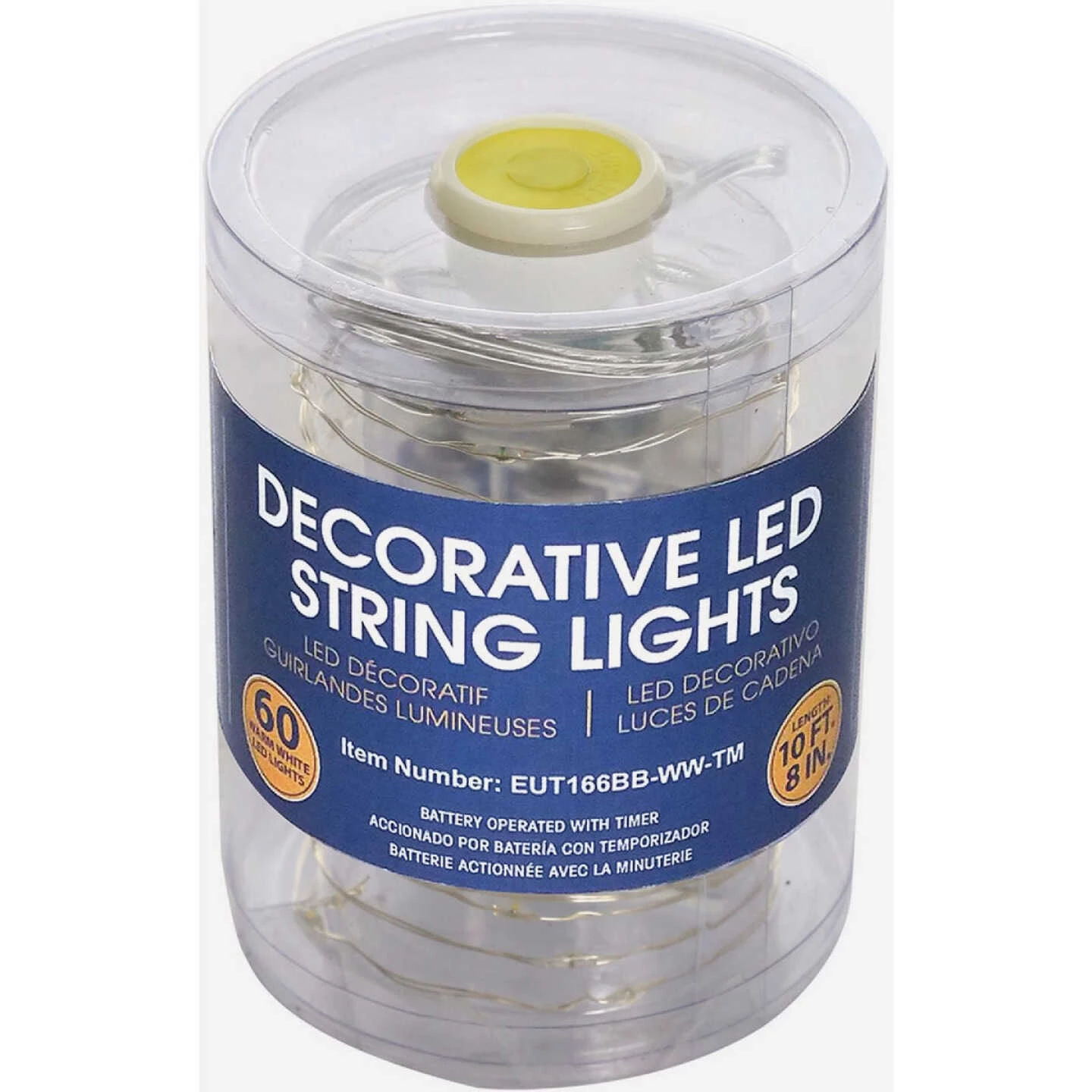 Alpine 10-1/2 Ft. 60-Light Warm White LED Battery Operated Copper String Light Set 3 Alpine 10-1/2 Ft. 60-Light Warm White LED Battery Operated Copper String Light Set