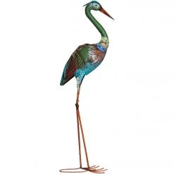 Alpine 40 In. H. Rustic Metal Standing Crane Lawn Statue -Cheap Alpine Shop ItemImage 807317 4ks52g89v6f5n5smjr5m49j