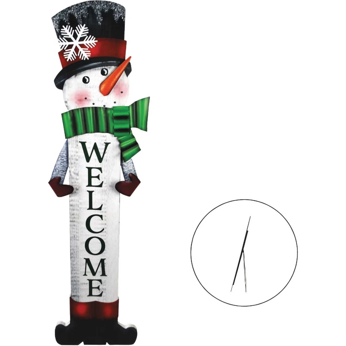 Alpine 2 In. W. X 47 In. H. X 11 In. L. Tall Snowman Christmas Porch Greeter Sign With Easel 3 Alpine 2 In. W. X 47 In. H. X 11 In. L. Tall Snowman Christmas Porch Greeter Sign With Easel