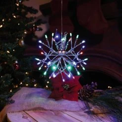 Alpine 10 In. LED 48-Bulb Multi Hanging Twig Snowflake Ornament Light Decoration -Cheap Alpine Shop ItemImage 813405 xqt4sgfx68vvjppz84tm2b