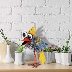 Alpine 11 In. H. Iron Quirky Wide-Eyed Blue Bird Lawn Ornament -Cheap Alpine Shop ItemImage 816476 f4xs7cxs8jm649tckfgpc7m8