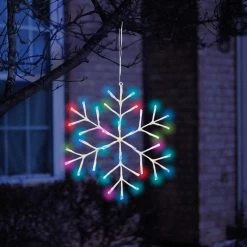 Alpine 16 In. LED Multi-Color Snowflake Hanging Lighted Decoration -Cheap Alpine Shop ItemImage 816760 nb3nrggqvw4t8vkbgtv4trr