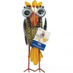 Alpine 12 In. H. Iron Quirky Wide-Eyed Yellow Bird Lawn Ornament -Cheap Alpine Shop ItemImage 817405 wkjrnxx6sp4wnn6g6v7gxk5b