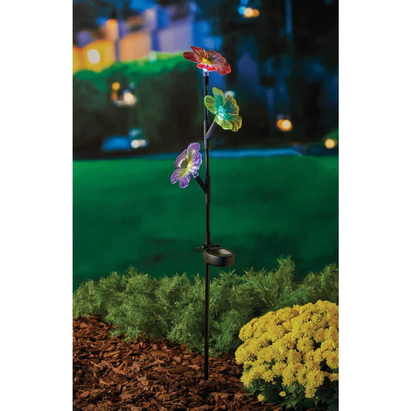 Alpine Solaris Acrylic 32 In. H. Exotic Flower LED Solar Garden Stake 4 Alpine Solaris Acrylic 32 In. H. Exotic Flower LED Solar Garden Stake - Image 2