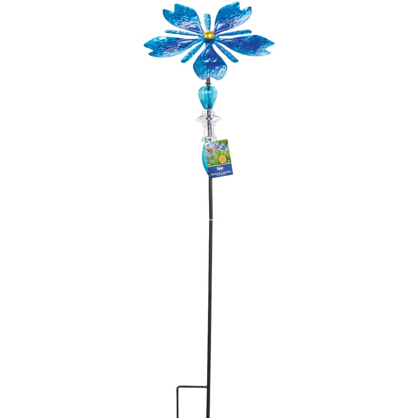 Alpine 37 In. H. Colorful Glass Flower & Gem Wind Spinner Stake 8 Alpine 37 In. H. Colorful Glass Flower & Gem Wind Spinner Stake - Image 6