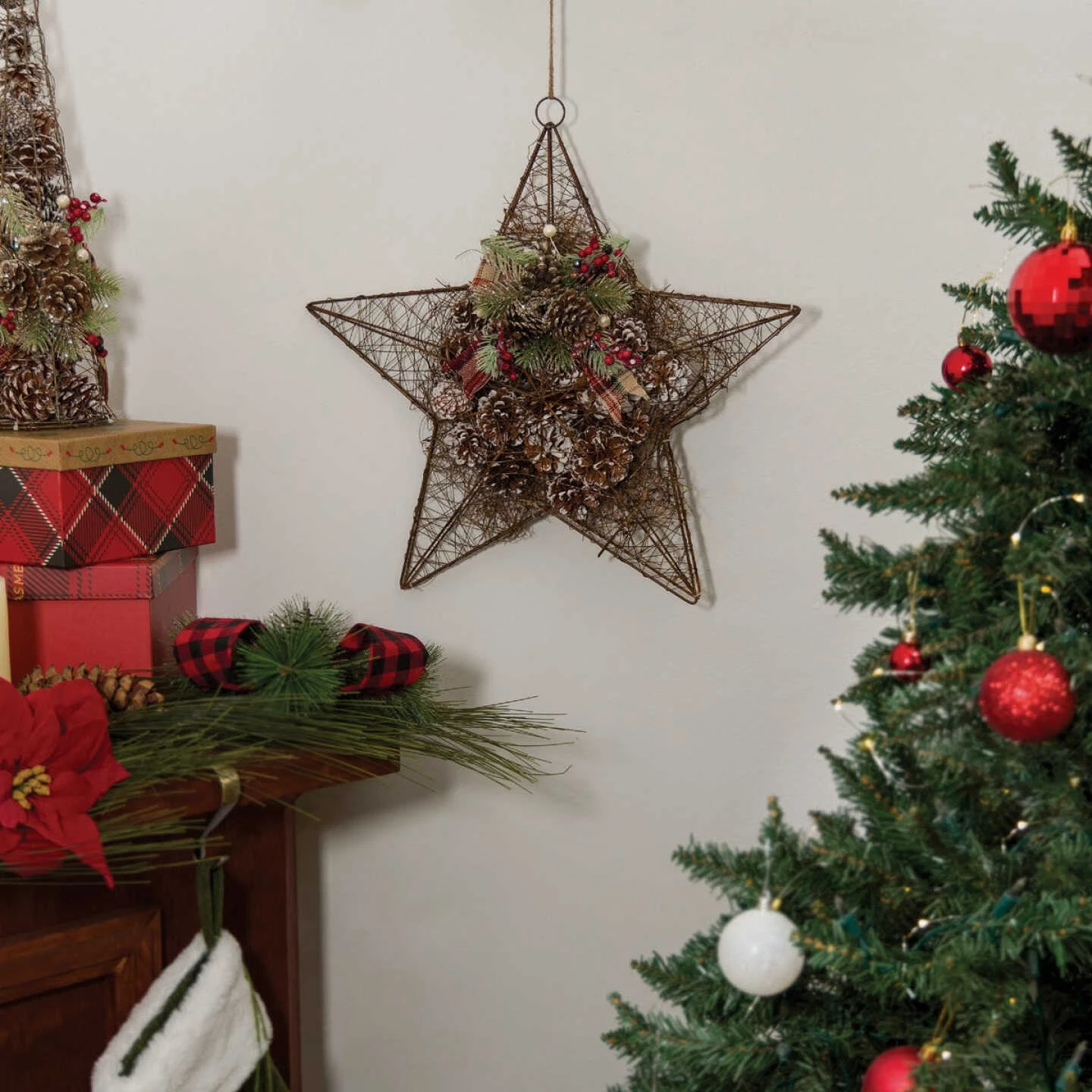 Alpine 5 In. W. X 20 In. H. X 20 In. L. Rustic Christmas Star Holiday Decoration 4 Alpine 5 In. W. X 20 In. H. X 20 In. L. Rustic Christmas Star Holiday Decoration - Image 2