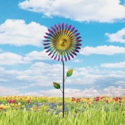Alpine 47 In. H. Triple Metal Daisy Wind Spinner Garden Stake -Cheap Alpine Shop ItemImage 832159 7fvkg8xcbbsrqq9z89jqr328