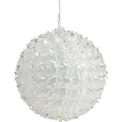 Alpine 8 In. Twinkling Blue LED Sphere Christmas Ornament