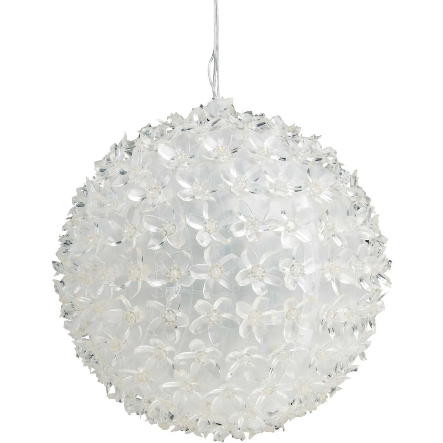 Alpine 8 In. Twinkling Blue LED Sphere Christmas Ornament 3 Alpine 8 In. Twinkling Blue LED Sphere Christmas Ornament