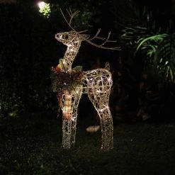 Alpine 24 In. Warm White LED Gold Wire Standing Christmas Reindeer Lighted Decoration 5 Alpine 24 In. Warm White LED Gold Wire Standing Christmas Reindeer Lighted Decoration -Cheap Alpine Shop ItemImage 841405 2hx9j3fxrfhqfrq7cf45xfpb