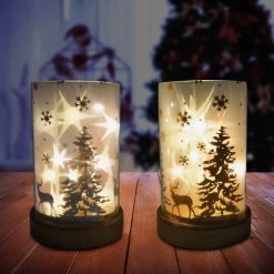 Alpine 4 In. W. X 7 In. H. X 4 In. L. Silver Or Gold Lantern With LED String Lights Holiday Decoration -Cheap Alpine Shop ItemImage 844580 88spt9gf5s69mtjp58qkckn8