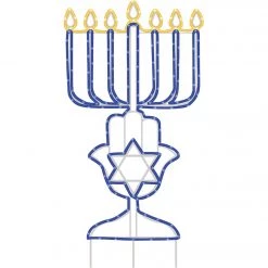 Alpine 52 In. H. LED Menorah Outdoor Lighted Decoration