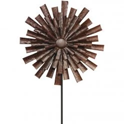 Alpine 81 In. H. Bronze Floral Kinetic Windspinner Garden Stake -Cheap Alpine Shop ItemImage 852385 bfm2h6kmhqq5g9bwkbj8rwk
