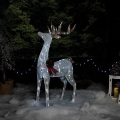 Alpine 50 In. Cool White LED White Mesh Standing Deer Lighted Decoration 6 Alpine 50 In. Cool White LED White Mesh Standing Deer Lighted Decoration -Cheap Alpine Shop ItemImage 854469 2k4ft6hvrjc8trsmw6j5zwh