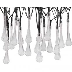 Alpine 12 Ft. 20 Multi-Color LED Waterdrop Solar Outdoor Patio String Lights (2-Pack) -Cheap Alpine Shop ItemImage 855833 58tf4zsx8jqzrm5tsmpw45xq