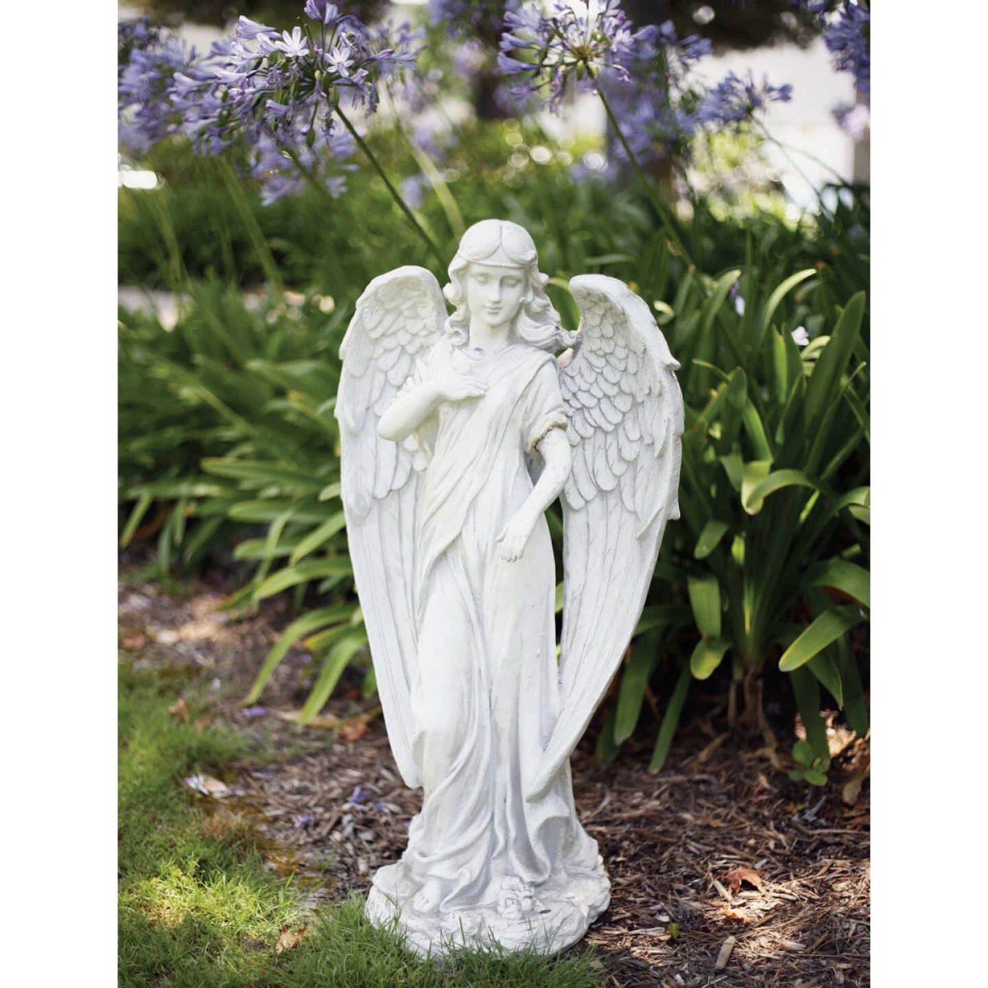 Alpine 31 In. H. Fiberstone Angel Statue 4 Alpine 31 In. H. Fiberstone Angel Statue - Image 2