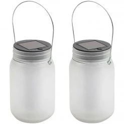 Alpine 4 In. Dia. Dancing Flame LED Solar Glass Jar Patio Lantern (Set Of 2) 8 Alpine 4 In. Dia. Dancing Flame LED Solar Glass Jar Patio Lantern (Set Of 2) -Cheap Alpine Shop ItemImage 858600 4qj4k8nrnhkbvxn35p3sbn7j