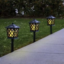 Alpine Black 2 Lumens Plastic LED Lantern Solar Path Light (4-Pack) 10 Alpine Black 2 Lumens Plastic LED Lantern Solar Path Light (4-Pack) -Cheap Alpine Shop ItemImage 858784 rrfgxr6pgmm7v3h98fp6bb