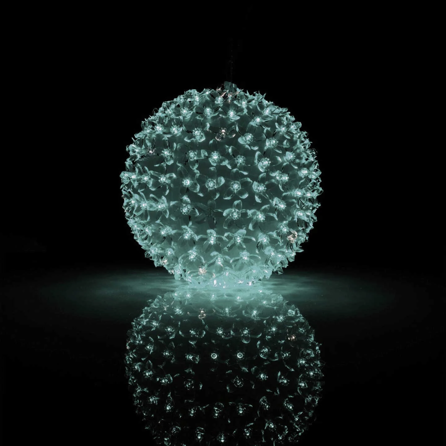 Alpine 8 In. Warm White & Cool White LED Sphere Christmas Ornament 7 Alpine 8 In. Warm White & Cool White LED Sphere Christmas Ornament - Image 5
