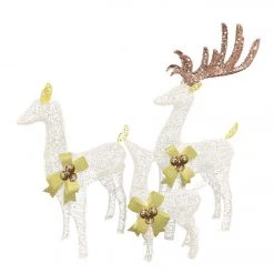 Alpine 35 In. Cool White LED Reindeer Family Lighted Decoration