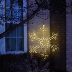 Alpine 18 In. Warm White LED Hanging Snowflake Lighted Decoration -Cheap Alpine Shop ItemImage 864074 67sfn9cmgp74jm7pftk83qqs