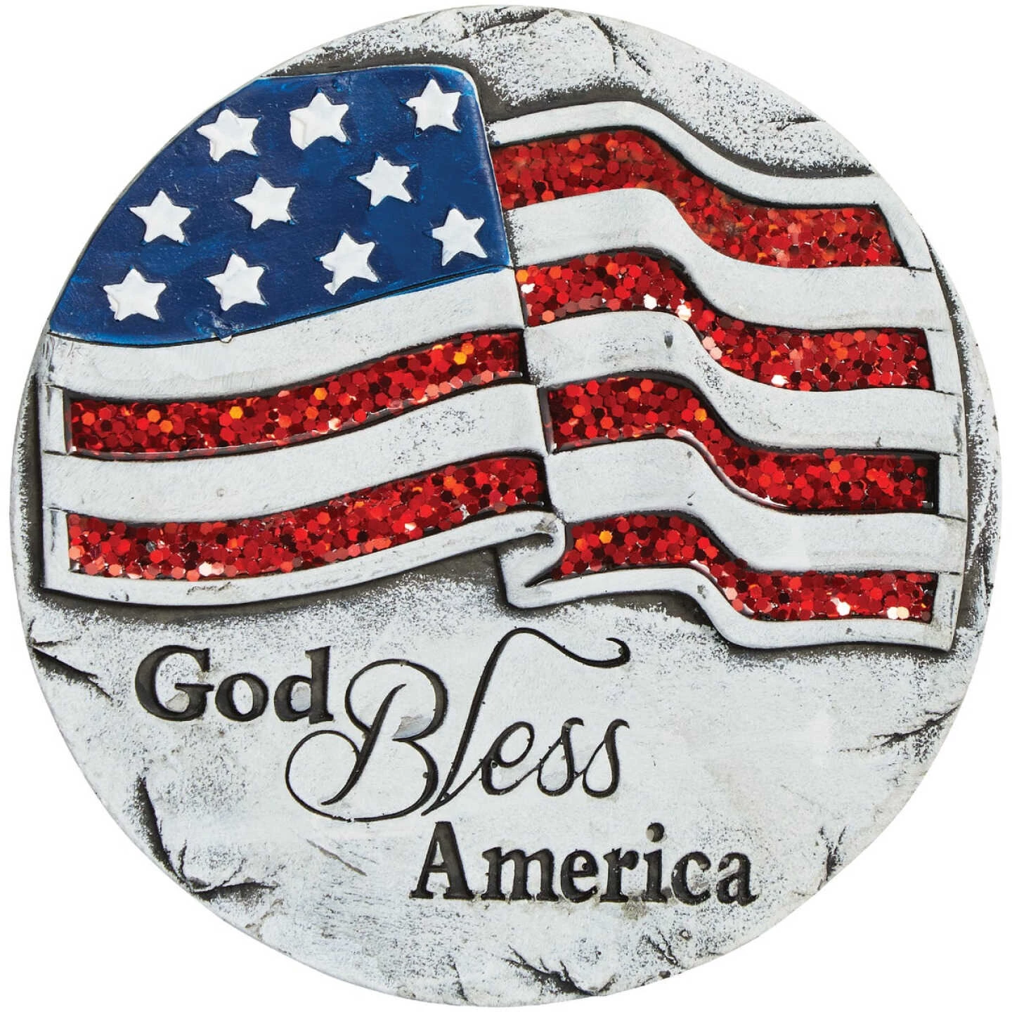 Alpine 10 In. Dia. Cement Patriotic Stepping Stone 5 Alpine 10 In. Dia. Cement Patriotic Stepping Stone - Image 3