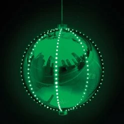 Alpine 13 In. LED 240-Bulb Green Christmas Ball With Chasing LED Lights -Cheap Alpine Shop ItemImage 864901 84486c7zrwb4kjt32rn4bkc