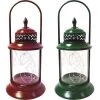 Alpine 6 In. W. X 15 In. H. X 6 In. L. Red Or Green Antique Metal & Glass LED Lantern Holiday Decoration -Cheap Alpine Shop ItemImage 867813 nk7xrhq7ps84hw5jvg7swz