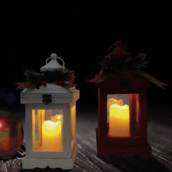 Alpine 5 In. W. X 14 In. H. X 5 In. L. LED White Or Red Christmas Lantern Holiday Decoration -Cheap Alpine Shop ItemImage 870209 bz8nxbwtv4tnptp2grbs3r
