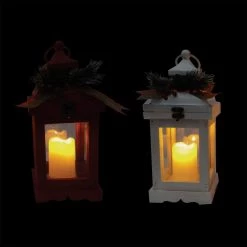 Alpine 5 In. W. X 14 In. H. X 5 In. L. LED White Or Red Christmas Lantern Holiday Decoration -Cheap Alpine Shop ItemImage 870209 mxfj4rt8g53pqkxbxnb4hsgp