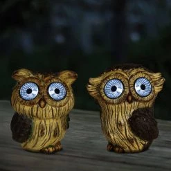 Alpine 6 In. Solar Brown Owl With LED Eyes -Cheap Alpine Shop ItemImage 871167 cxjh94xr6kxkkgq6wb2xmc