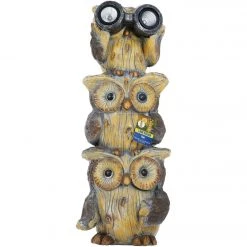 Alpine 25 In. H. Solar 3-Owl Statue With LED Binoculars -Cheap Alpine Shop ItemImage 871244 pbnbs4p39r2hm3wqz2r2rqb