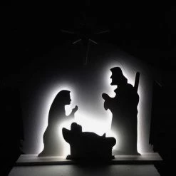 Alpine 28 In. H. LED Nativity Scene Christmas Silhouette Lighted Decoration -Cheap Alpine Shop ItemImage 871451 t9v9nx865r4fs4sh46srwg7