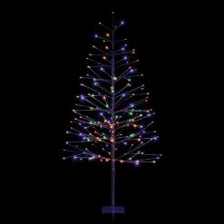 Alpine 60 In. Silver Christmas Tree With Multi-Colored LED Lights -Cheap Alpine Shop ItemImage 871458 b8qgkp8njcsrg828wqp56h