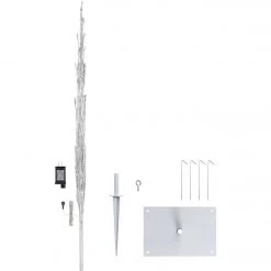 Alpine 60 In. Silver Christmas Tree With Multi-Colored LED Lights -Cheap Alpine Shop ItemImage 871458 kjczsxwt9rxnn47gxw9frcs