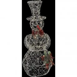 Alpine 36 In. Warm White LED Gold Mesh Snowman Lighted Decoration -Cheap Alpine Shop ItemImage 873646 rzkm47htcmrjnghq6qp8q46m