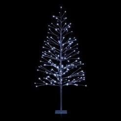 Alpine 60 In. Silver Christmas Tree With Cool White LED Lights -Cheap Alpine Shop ItemImage 878369 9m8g5b87w833stmvgtst9gx
