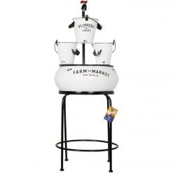 Alpine 14-1/2 In. W. X 36-1/2 In. H. X 14-1/2 In. L. White Enameled Iron Farm To Market Tabletop Fountain -Cheap Alpine Shop ItemImage 881118 t8xnj8kstfsbcftwrw4b8s7b