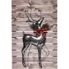 Alpine 2 In. W. X 24 In. H. X 15 In. L. Silver Metal Reindeer On Rustic Wood Wall Decoration -Cheap Alpine Shop ItemImage 883960 f7nkpkck6nqwxvxfmfr68rv