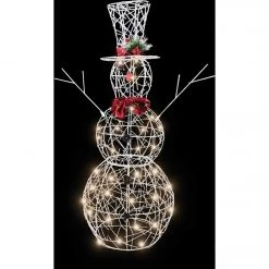 Alpine 38 In. Warm White LED White Mesh Snowman Lighted Decoration With Bowtie -Cheap Alpine Shop ItemImage 884457 nfkhgqw3xnc475v3m534hz