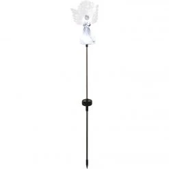 Alpine 37 In. LED Solar Angel Holiday Garden Stake (2-Pack)