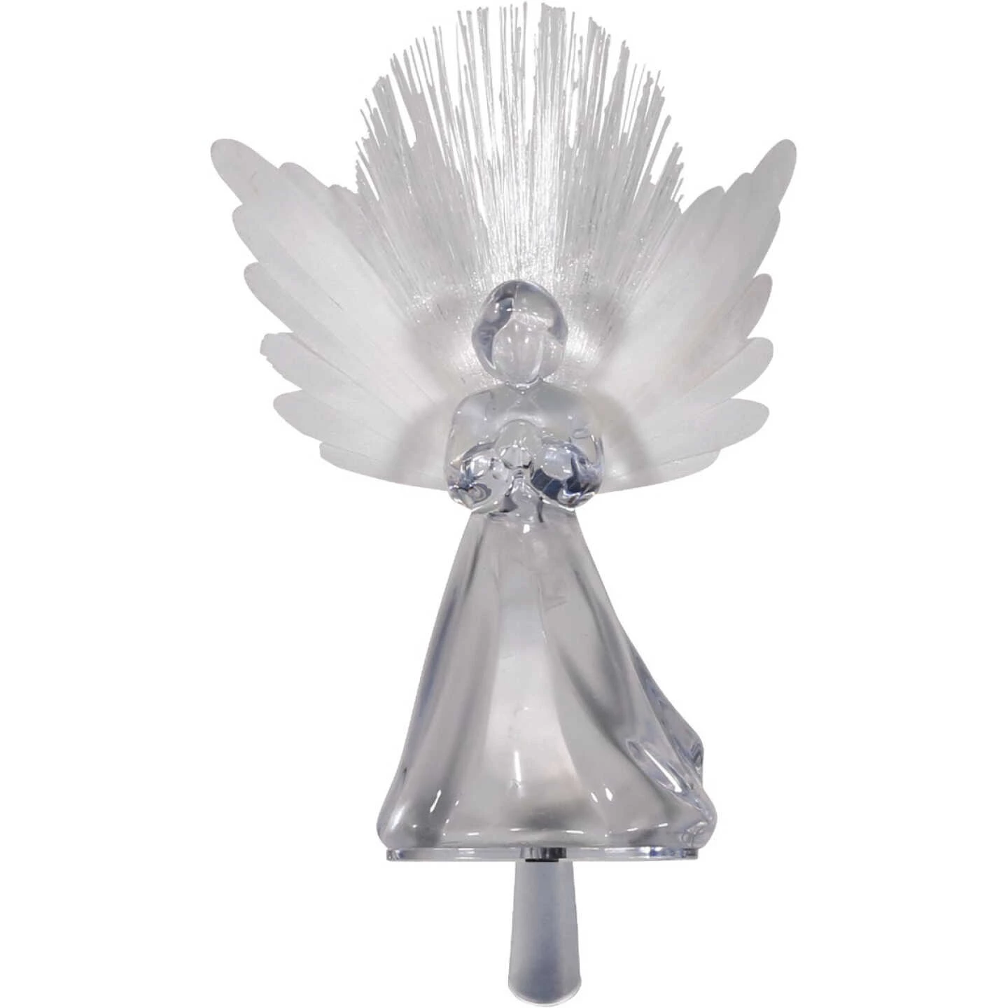 Alpine White LED Angel Christmas Tree Topper With Fiber Optic Wings 3 Alpine White LED Angel Christmas Tree Topper With Fiber Optic Wings