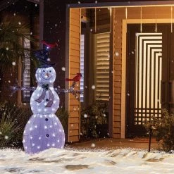 Alpine 74 In. Cool White LED Mesh Cloth Snowman Lighted Decoration -Cheap Alpine Shop ItemImage 892253 33xrfwh9kpbrqng4qg52vb