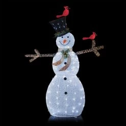 Alpine 74 In. Cool White LED Mesh Cloth Snowman Lighted Decoration -Cheap Alpine Shop ItemImage 892253 6zbcsc4hn9mrp4vjqmnfvfg