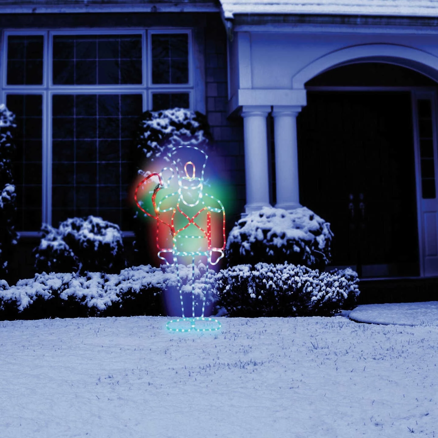 Alpine 45 In. Motion Multi-Color LED Nutcracker Lighted Decoration 5 Alpine 45 In. Motion Multi-Color LED Nutcracker Lighted Decoration - Image 3